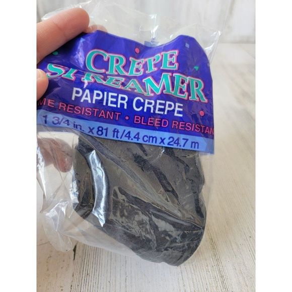 Crepe Streamer black party Halloween decor - Picture 4 of 4